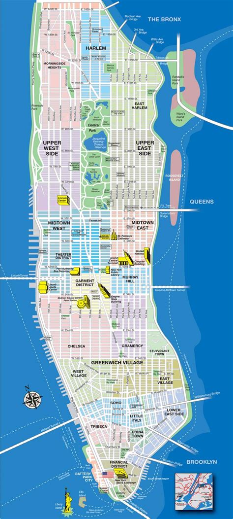 map of manhattan island.